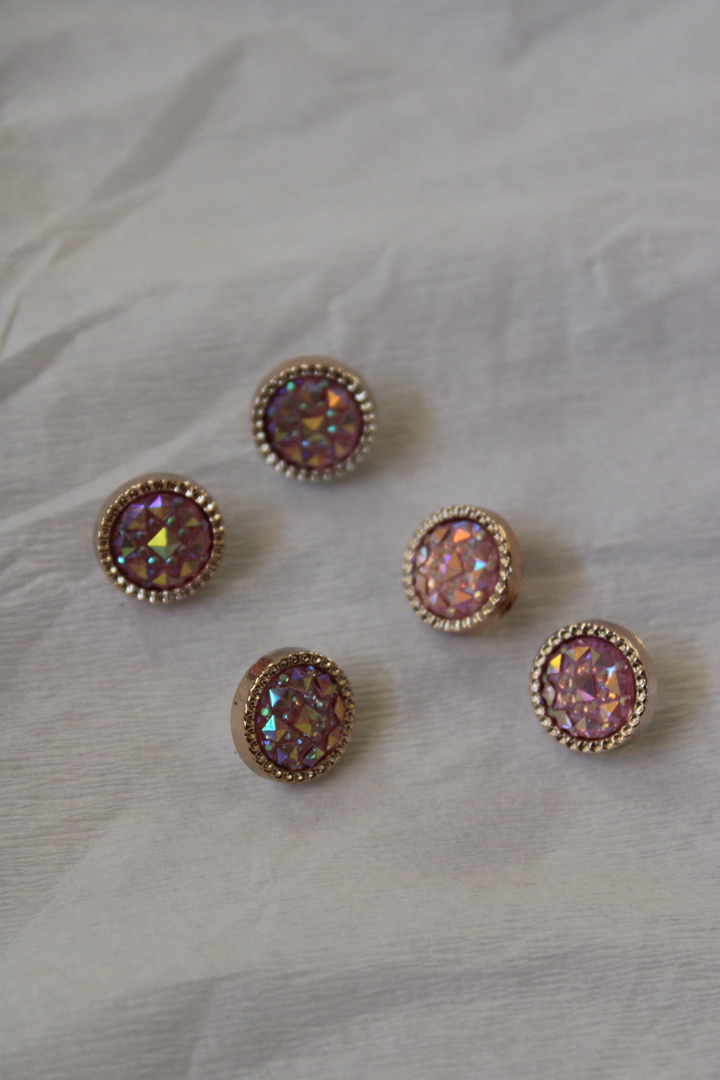 Knap 13mm - rosa imiteret guld