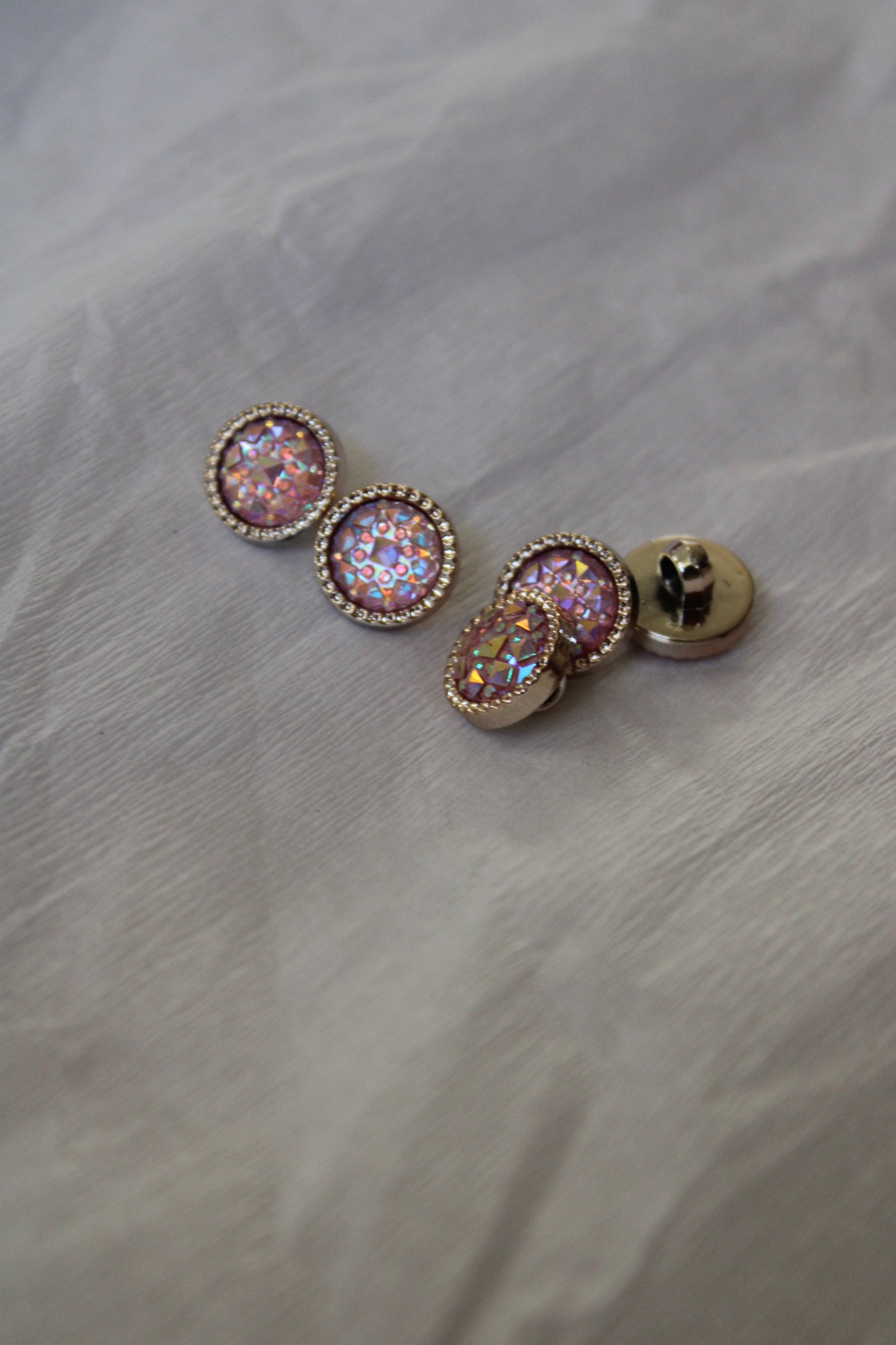 Knap 13mm - rosa imiteret guld